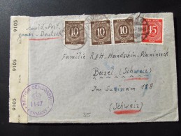 BRIEF Bonn - Basel Zensiert 1947 // D*18879 - Storia Postale