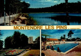 17-MONTENDRE LES PINS..3 VUES DONT PISCINE ANIMEE...CPM - Montendre