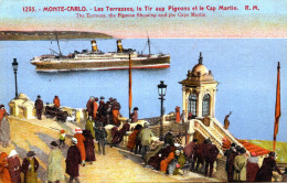Monte-Carlo. Les Terrasses, Le Tir Aux Pigeons Et Le Cap Martin - Terrassen