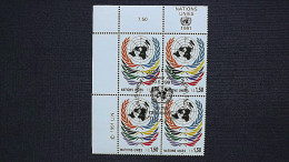 UNO-Genf 201 Eckrandviererblock ´A´, Oo/ESST, Dauerserie - Used Stamps