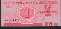 KOREA NORTH P31  1 CHON 1988   UNC. - Corée Du Nord