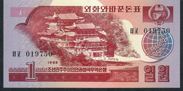 KOREA NORTH P35   1 WON 1988   UNC. - Corée Du Nord
