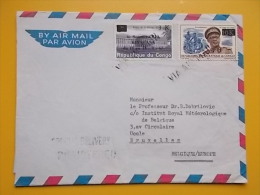 685 - KINSHASA - BRUXELLES, INSTITUT ROYAL METEOROLOGIQUE DE BELGIQUE, TELEGRAMME, TELEGRAM - Afgestempeld