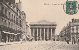 DIJON (Côte D'Or) - La Place Et Le Théâtre - Animée - Dijon