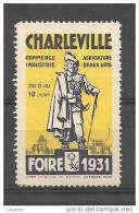 CHARLEVILLE 1931 Foire Exposition Vignette Poster Stamp - Andere