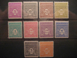 Yvert 620/9 Arc De Triomphe De L'Etoile Gouvernement Provisoire Charniere Set France Aprox Cat 2001 25 Eur - 1944-45 Triomfboog