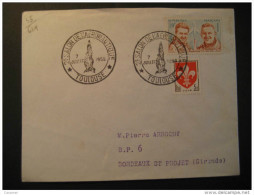 Delcampe - Toulouse 1959 To Bordeaux Salon AERONAUTIQUE France Cover - 1927-1959 Briefe & Dokumente
