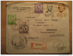 1962 Verviers Belgie Belgique Belgium Agence CONSULAIRE France To Helensburgh Scotland UK GB Cover - Lettres & Documents