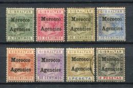 Marruecos Inglés. Yvert 1-8. See Two Images. - Morocco Agencies / Tangier (...-1958)