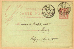 Carte Entier Postal Liille 1902 à Perwelz Belgique - Other & Unclassified