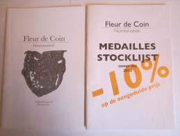 Lot De Deux Catalogues De Vente De Médailles 'Fleur De Coin'  2013 - Französisch