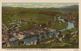 USA, Winooski River And Southerly Portion Of City Of Montpelier, VT. Unused Postcard [16526] - Montpelier