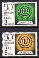 JAMAICA - 1969 ILO INTERNATIONAL LABOUR ORGANISATION SET (2V) FINE MNH ** SG275-276 - ILO