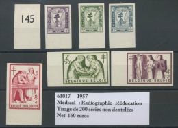 998/1004  Medical  Radiographie  Rééducation Non Dentelée  Imperforate Tirage De 200 Séries - 1941-1960