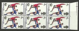 ENGLAND Great Britain 1966 Fussball Football As 6-block MNH - 1966 – Inglaterra