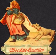 DECOUPIS Du CHOCOLAT AMATLLER - Illustration : Une Petite Fille Des Saucisses Et Un Chien - Bon Etat - - Ragazzi