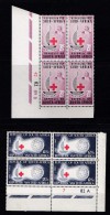 SOUTH AFRICA, 1963, MNH Control Block Of 4, Red Cross, M 314-315 - Neufs