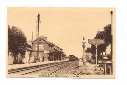 NOYELLES SUR MER -  LA GARE AVEC TRAIN - - Noyelles-sur-Mer