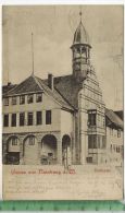 Gruß Aus Nienburg A. W., Rathaus, 1902, Verlag: ----, POSTKARTE, Frankatur,  Stempel, NIENBURG 11.9.02 - Nienburg