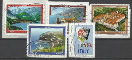 Italia 2012, Turismo (o), Serie Completa, Autoadesivi Su Frammento - 2011-20: Afgestempeld