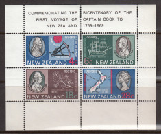 New Zealand 1969 Minisheet, Mint No Hinge, Sc# ,SG MS910 - Unused Stamps