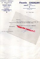 47 - NERAC - FACTURE FAUSTIN CASALINI- A TIFON- ENTREPRISE MACONNERIE-TRAVAUX PUBLICS- CIMENTS- 1965 - 1950 - ...