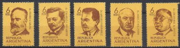 Argentina 0840/844 ** Foto Estandar. 1969 - Unused Stamps