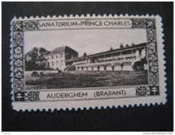 AUDERGHEM Brabant Sanatorium P. Charles TB Tuberculose Antituberculeux Health Sante Poster Stamp Vignette BELGIUM Label - Erinnophilie - Reklamemarken [E]