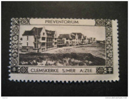 CLEMSKERKE S/MER A/ZEE Preventorium Tuberculosis Tuberculose Health Sante Poster Stamp Vignette BELGIUM Label - Erinnophilia [E]