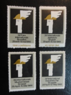 1966 Foire Bruxelles 4 Different Languages  Vignette Poster Stamp Label Belgium - Erinnophilia [E]