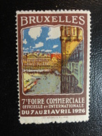 1926 Foire Bruxelles Vignette Poster Stamp Label Belgium - Erinofilia [E]