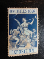 1897 Bruxelles Vignette Poster Stamp Label Belgium - Erinnophilie [E]
