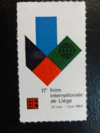 1963 Foire De LIEGE Perce En Lignes Vignette Poster Stamp Label Belgium - Erinnophilia [E]