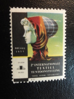 1955 Int Textil Expo Moda Fashion Vignette Poster Stamp Label Belgium - Erinofilia [E]