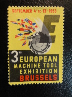 1953 English Language Europa Vignette Poster Stamp Label Belgium - Erinnophilia [E]