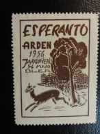 1956 ARDEN ESPERANTO Vignette Poster Stamp Label Belgium - Erinnophilie [E]