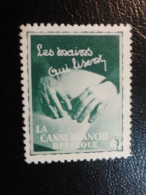 Canne Blanche Vignette Poster Stamp Label Belgium - Erinnophilie [E]