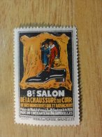 1929 BRUXELLES Salon Chaussure Du Cuir Label Vignette Poster Stamp Belgium - Erinnofilie [E]