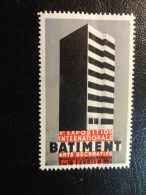 1934 BRUXELLES Expo Int Batiment Arts Decoratifs Label Vignette Poster Stamp Belgium - Erinnofilia [E]