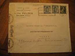 Dolhain Verviers 1941 ? To Paris France Censor Censored Germany 3 Stamp On Cover Belgium - Guerre 40-45 (Lettres & Documents)
