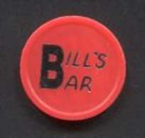Café Bill;s Bar.   Netherlands   (  Plastiek Jeton / For Grade And Details, Please See Photo ) ! - Autres & Non Classés