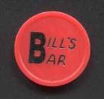 Café Bill;s Bar.   Netherlands   (  Plastiek Jeton / For Grade And Details, Please See Photo ) ! - Altri & Non Classificati