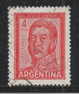 Argentina 1962. Scott #694 (U) General, Jose De San Martin - Used Stamps