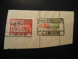 LIEGE 1948 6F + 0,70 On Piece Fragment Fiscales Timbre Revenue Fiscal Tax Postage Due Official BELGIUM Belgique Belgie - Documents