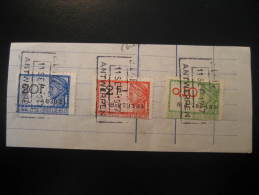 ANTWERPEN 1947 Fragment 3 Fiscales Timbre Revenue Fiscal Tax Postage Due Official BELGIUM - Documenten