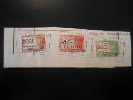 LIEGE 1947 Fragment 3 Fiscales Timbre Revenue Fiscal Tax Postage Due Official BELGIUM - Documents