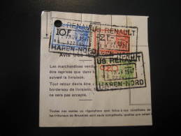 HAREN - NORD Us. RENAULT 1947 Fragment 3 Fiscales Timbre Revenue Fiscal Tax Postage Due Official BELGIUM - Documents
