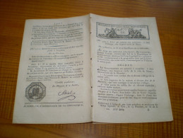 Delcampe - An IX:Démolition Cathédrale De Liège.Hospice Civil Nancy.Compétence Prison Jugement Du Tribunal Spécial.Service Marine - Décrets & Lois