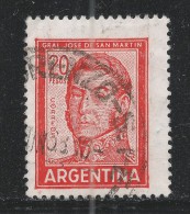 Argentina 1967. Scott #698A (U) General, Jose De San Martin - Used Stamps