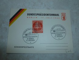 Carte Berlin 1954 Timbre Surchargé Parfait état - Briefe U. Dokumente